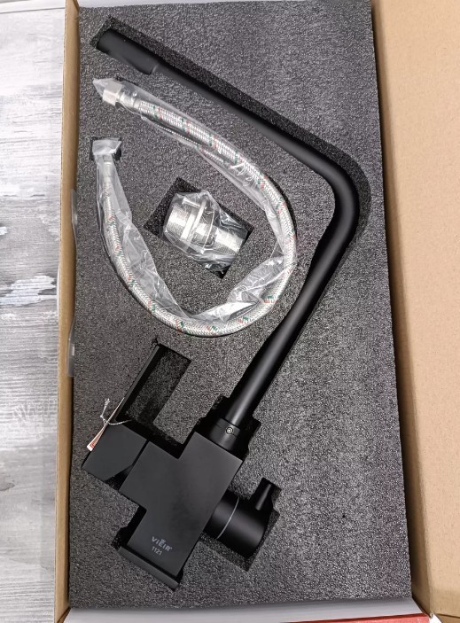 Приобрести смеситель для кухни vieir kitchen 359 мм, с подключением к фильтру, черный v15025(c)