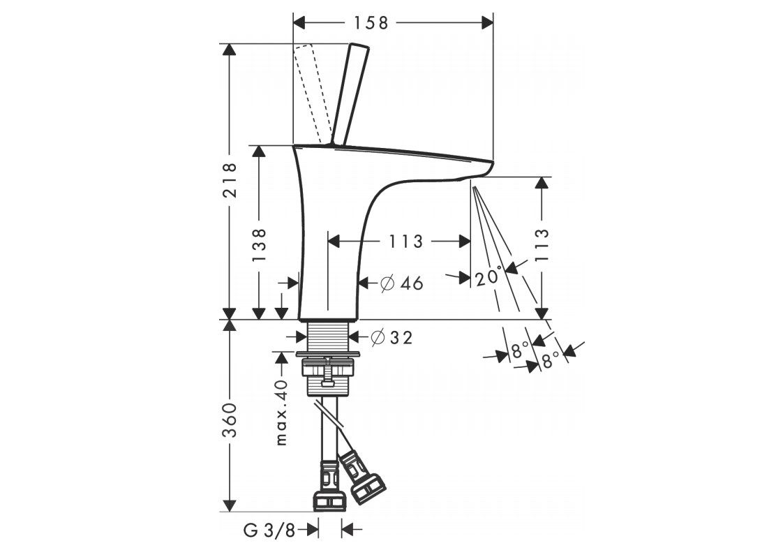 Приобрести смеситель для раковины hansgrohe puravida 15070000