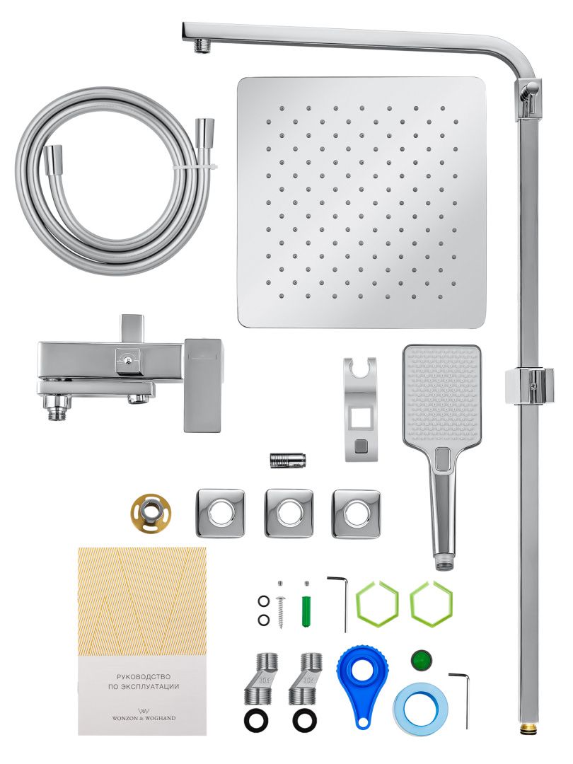 Приобрести душевая система wonzon & woghand cube 2.0, хром (ww-88047068-cr)
