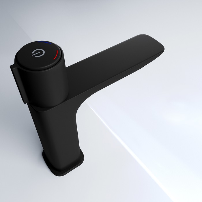 Приобрести iddis смеситель для раковины slide push control 182мм, черный матовый sliblbti01