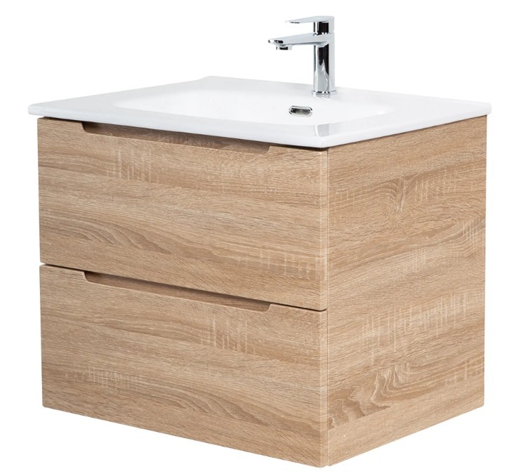 Приобрести тумба подвесная с раковиной belbagno etna-600-2c-so-wo-p 60 см, rovere bianco