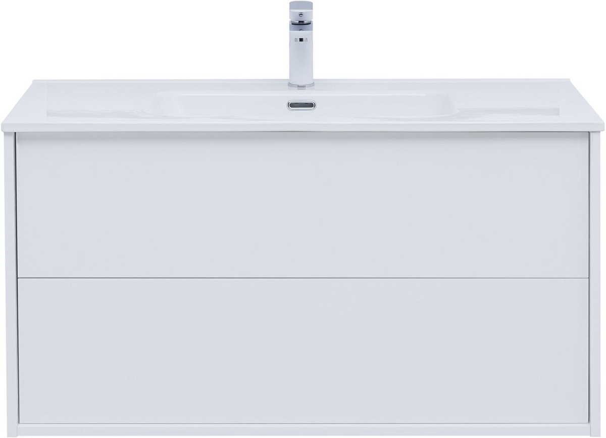 Приобрести aquanet тумба с раковиной lino 100 см, белая глянец