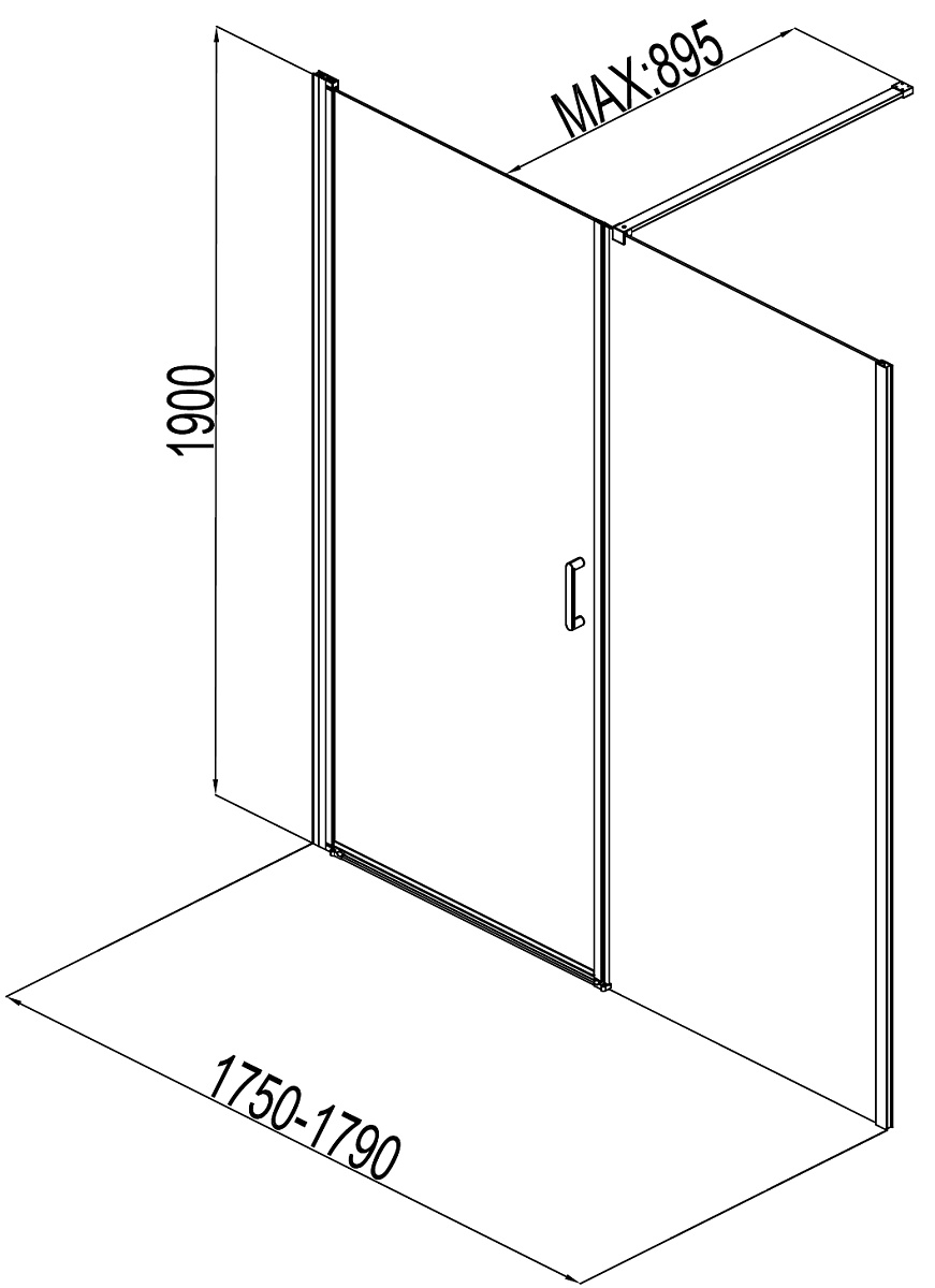Приобрести aquanet душевая дверь cinetic 180, прозрачное стекло (ae12-n-90h190u-ct + ae12-f-90h190u-ct)