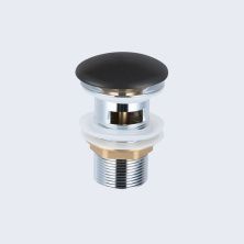 Vincea Донный клапан click clack, с переливом, черный матовый DBS-216MB
