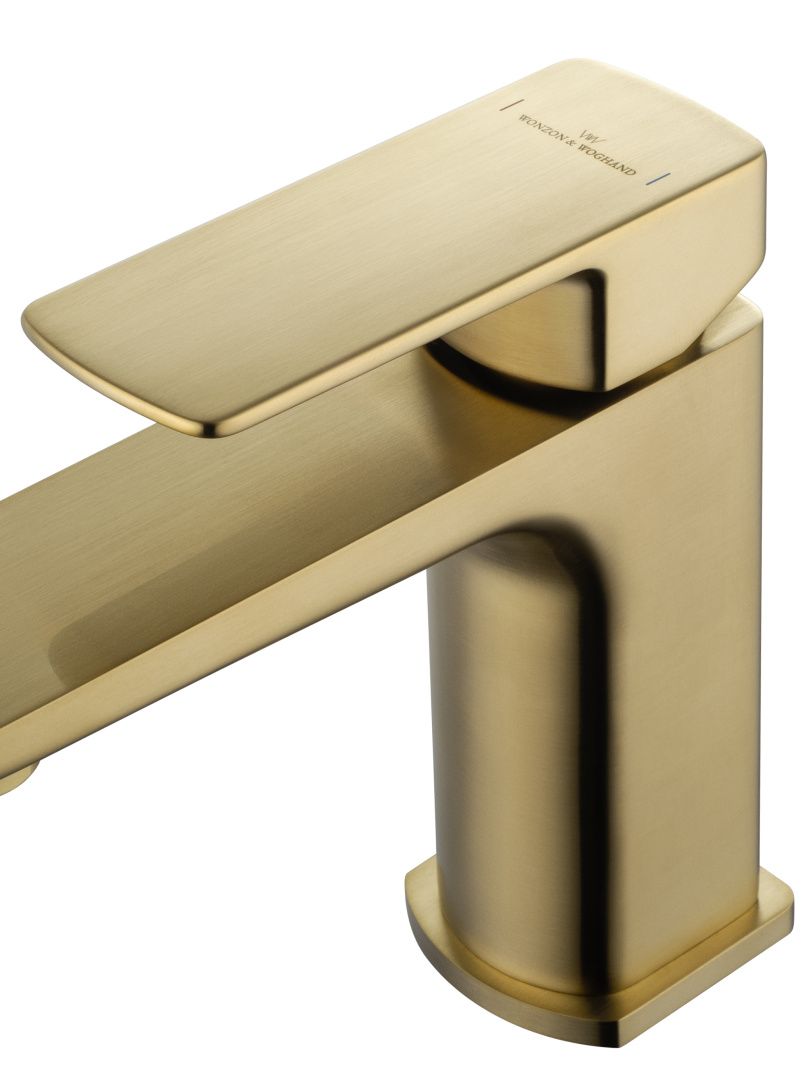 Приобрести смеситель для раковины wonzon & woghand edge, брашированное золото (ww-88139003-bg)