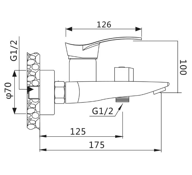 Приобрести смеситель для ванны vieir helen с ручным душем, хром v184031