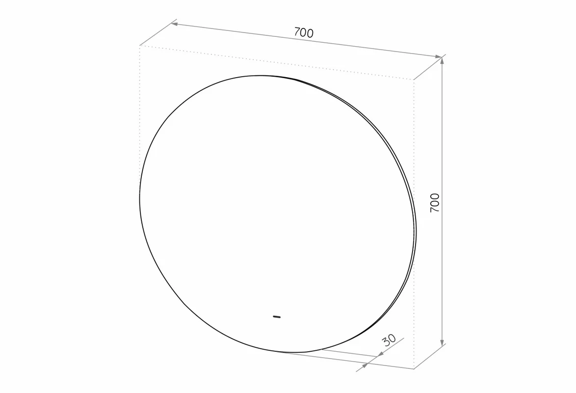 Приобрести continent зеркало с подсветкой ajour 70х70 см, белое