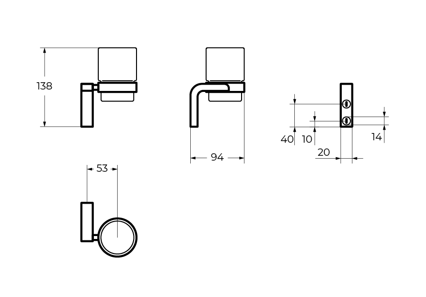 Приобрести cezares стакан для зубных счеток ultima, хром czr-f-8930
