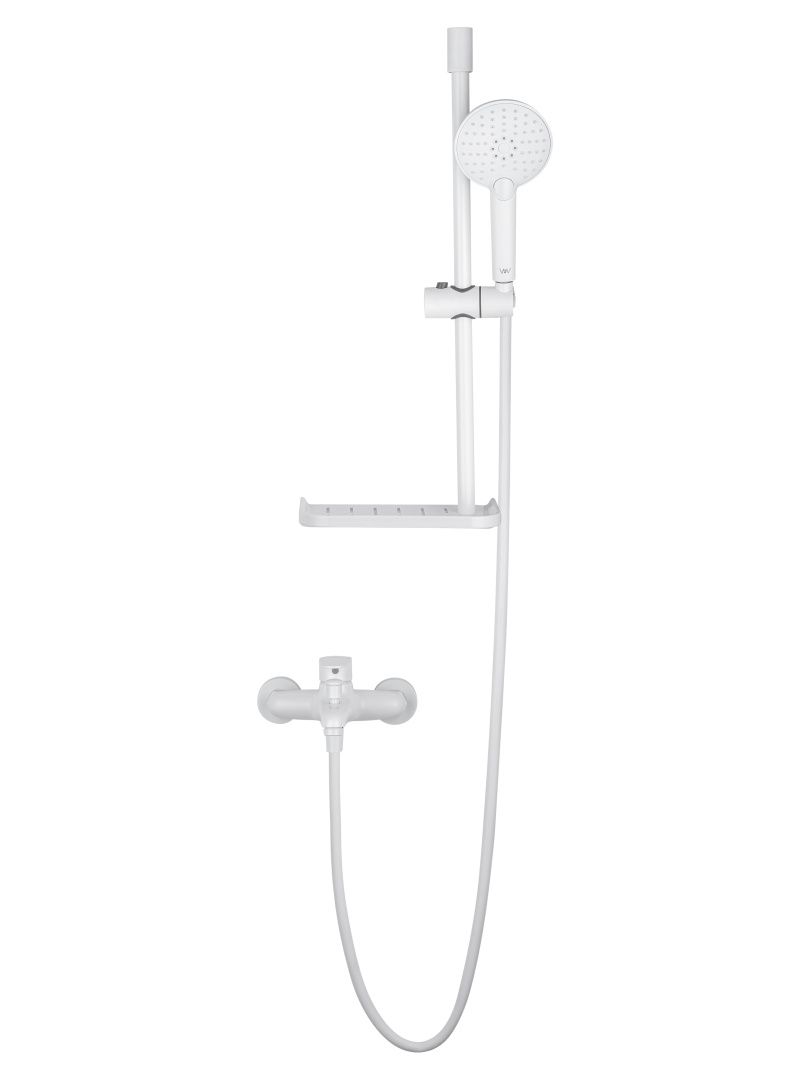 Приобрести смеситель для ванны с душевым гарнитуром wonzon & woghand alfa, белый матовый (ww-ae3201-mw)