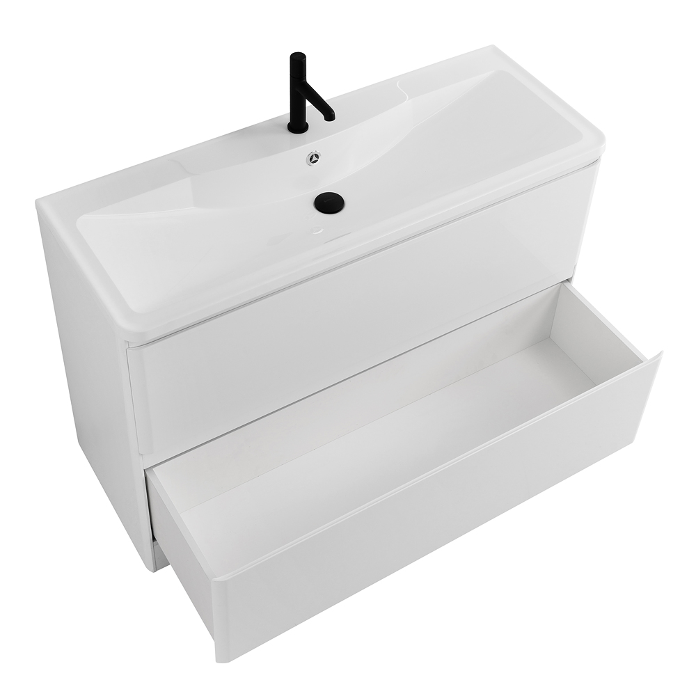 Приобрести belbagno тумба с раковиной albano 120 см, напольная bianco lucido, белая раковина