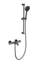 Смеситель для ванны с душевым гарнитуром и термостатом WONZON & WOGHAND, Темный графит (WW-C2006-A-BGG)