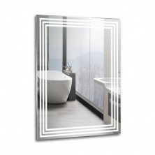 Azario Зеркало Спарта 800*680, белый, сенсорный включатель, ФР-00001412