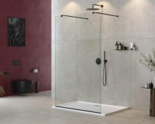 Cezares Душевая перегородка LIBERTA 130 см, черный LIBERTA-L-2-130-120-C-NERO