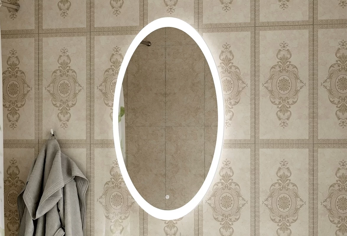 Приобрести continent зеркало с подсветкой lily 60х100 см, белое