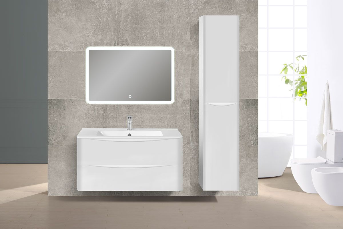 Приобрести vincea тумба подвесная paola 100 см, белая vmc-2p100gw;vcb-2vp100w