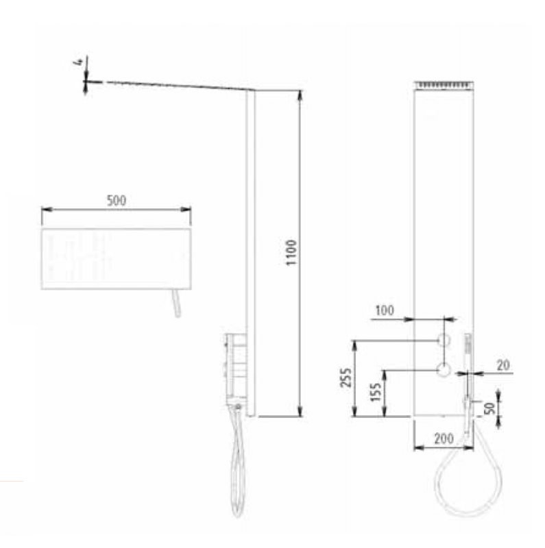 Приобрести cezares душевая система premier, черный матовый premier-cd2-t-nop