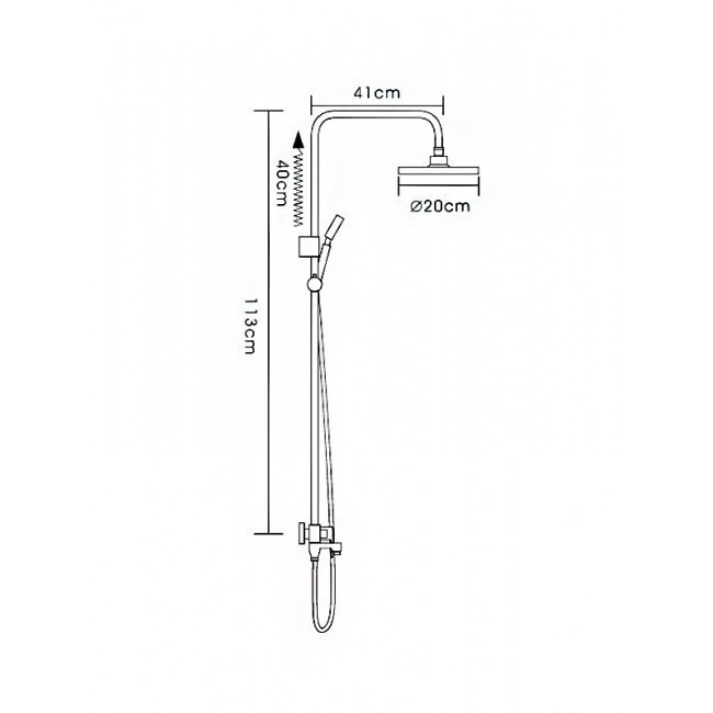 Приобрести gappo душевая система g2402-8 с изливом, белый/хром 99765