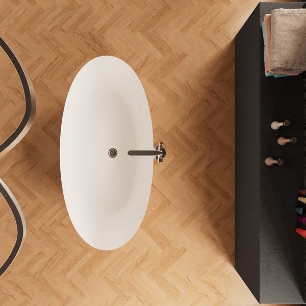 Приобрести frank акриловая ванна f6123,170х81 см, отдельностоящая