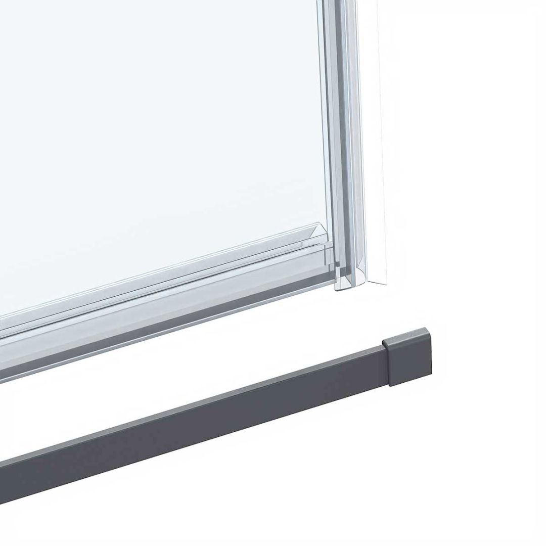 Приобрести vincea душевая дверь como soft 110 см, прозрачное, оружейная сталь vds-1cs110clgm