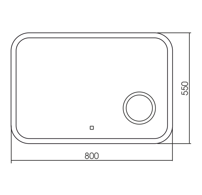 Приобрести azario зеркало эльза 80х55см c подсветкой, сенсор выключатель, часы, подогрев led-00002596