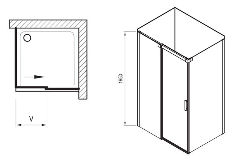 Приобрести ограждение душевое ravak matrix msdps 120х80 см 0wpg4100z1 r белый/прозрачное
