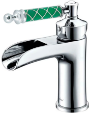 Boheme Смеситель для раковины Vogue, хром\зеленый 221-MR-GR