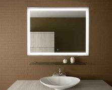 Continent Зеркало с подсветкой Aralia 100х70 см, сенсорный включатель, серое