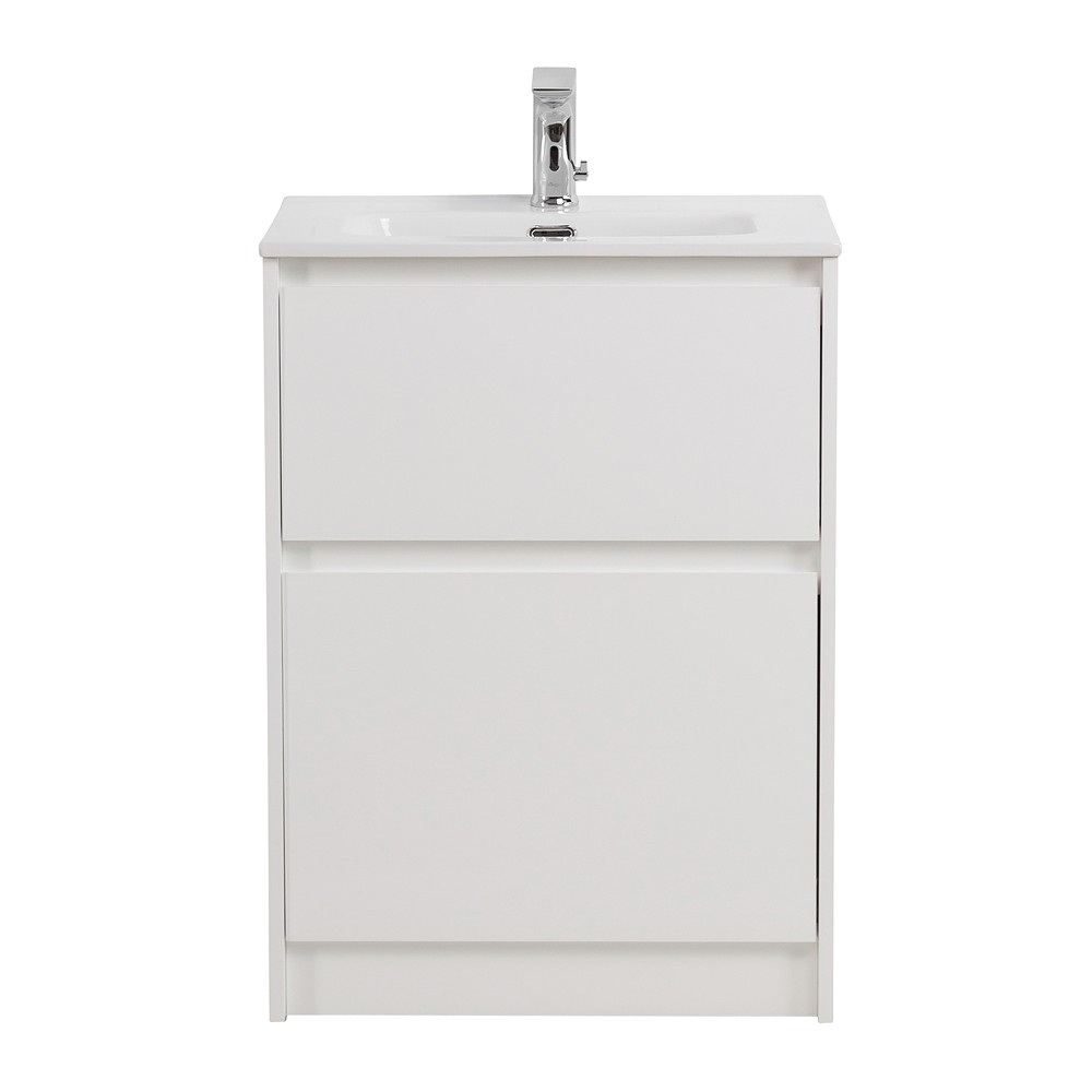 Приобрести belbagno тумба с раковиной kraft 39 50 см, напольная bianco opaco, белая раковина