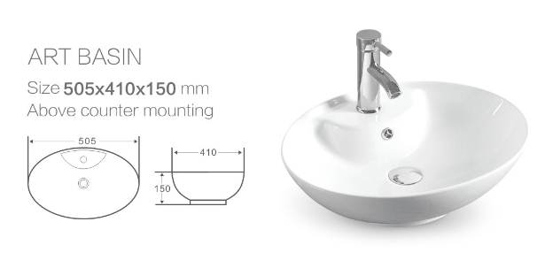 Приобрести раковина-чаша ceramalux 40 см 78197