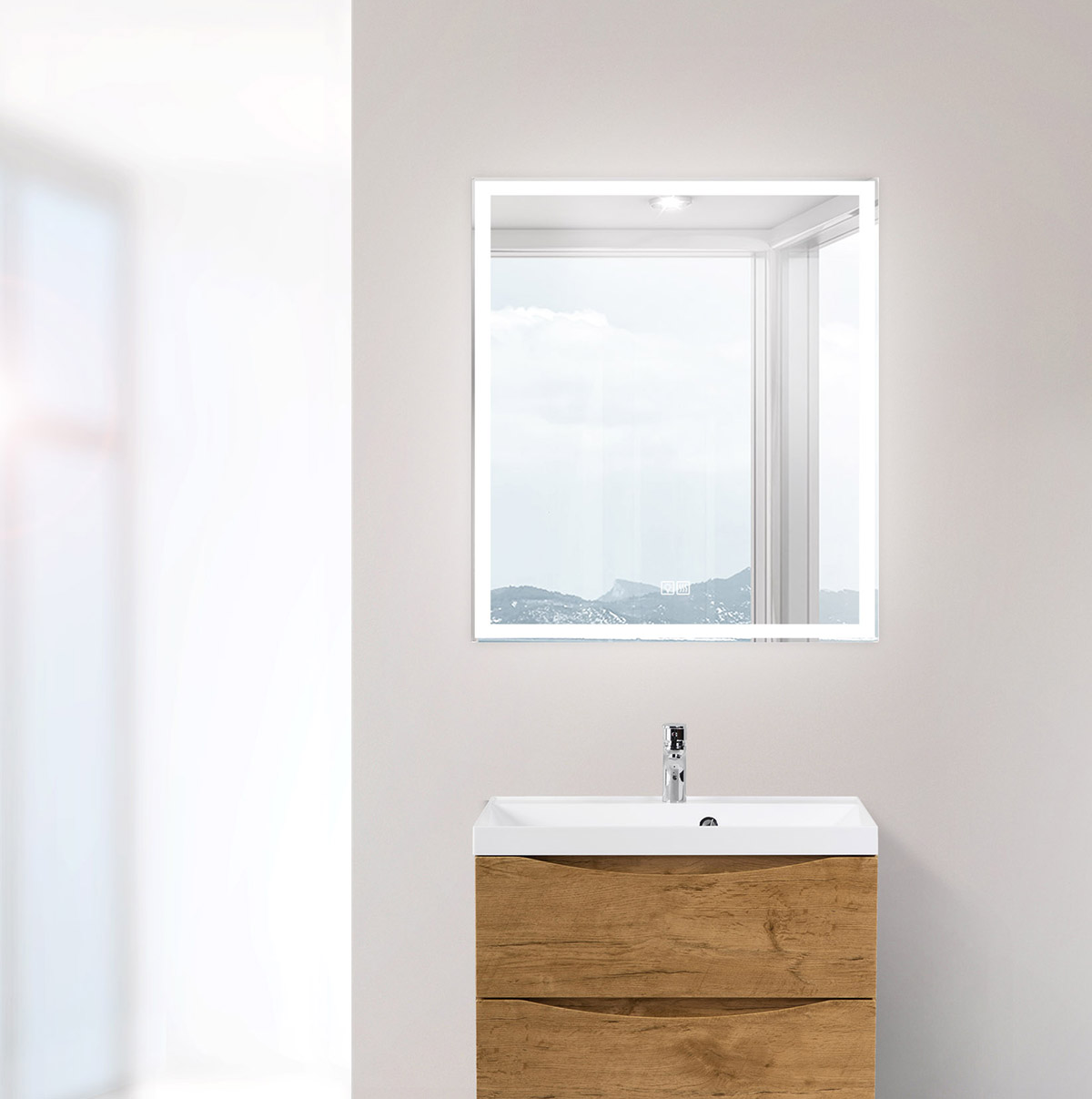 Приобрести belbagno зеркало 70х80 см spc-grt-700-800-led-tch-warm