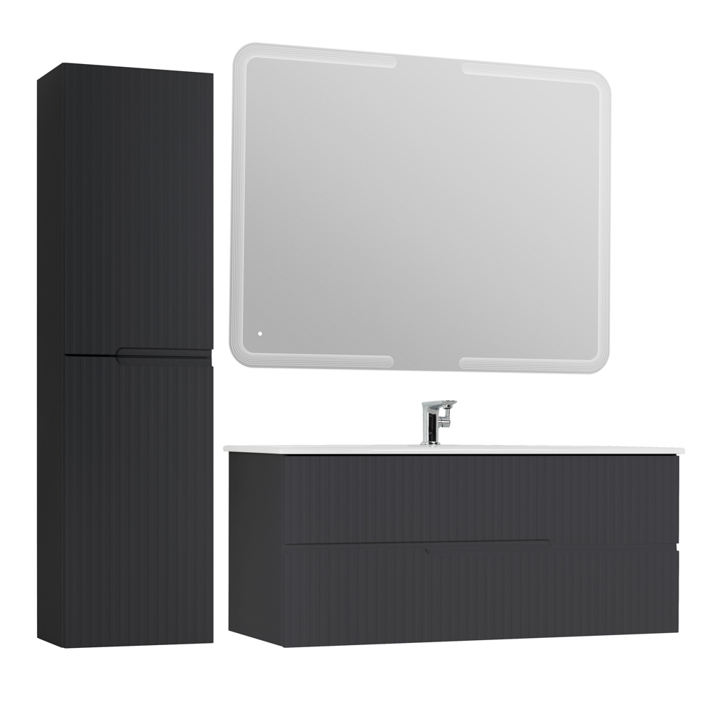 Приобрести cezares тумба подвесная с раковиной duet 120 см grafito, графит duet-1200-2c-so-gr-p