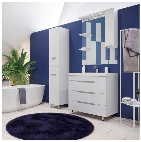 Приобрести mirsant зеркало шкаф soho 80 см, белый, правый ут000046020