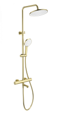 Душевая система с термостатом WONZON & WOGHAND, Брашированное золото (WW-B3069-BG)