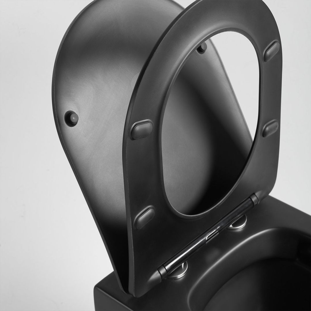 Приобрести vincea унитаз подвесной piatti, ультратонкое сиденье, микролифт, черный матовый vt1-11smb