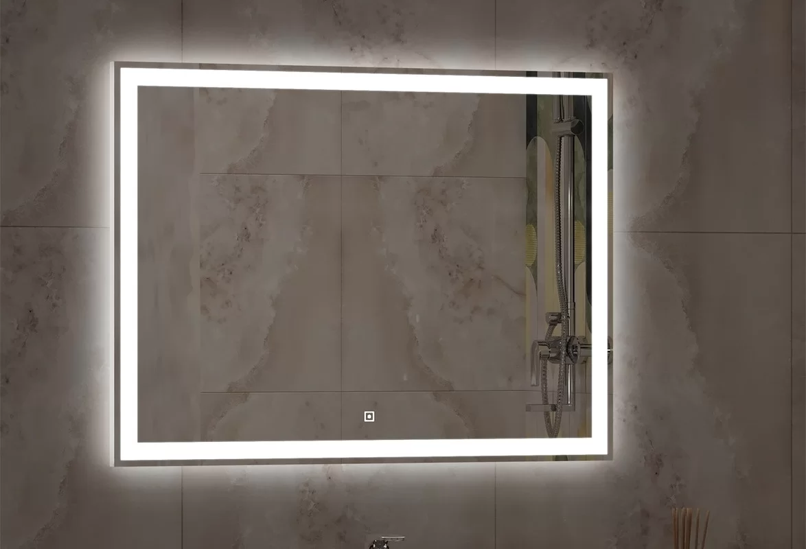 Приобрести continent зеркало с подсветкой mercury 80х60 см, белое