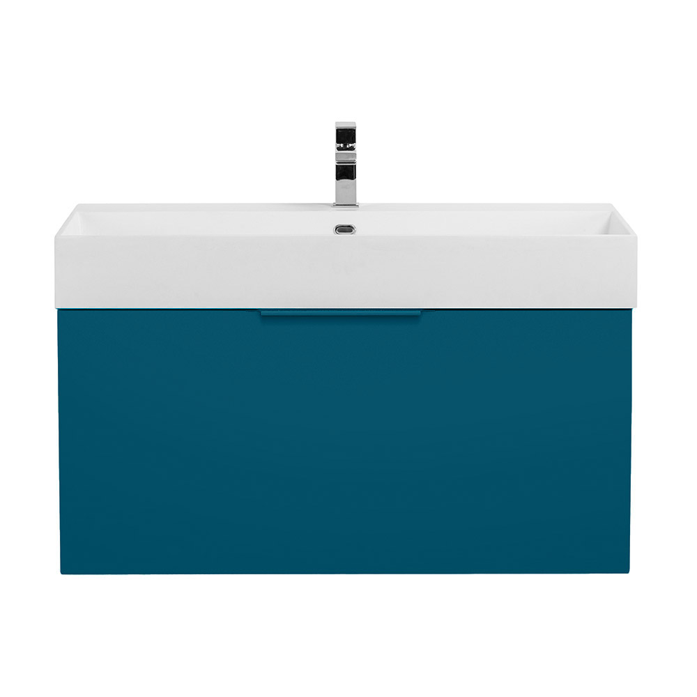 Приобрести cezares тумба подвесная с раковиной premium 90 см blu petrolio, голубая 55403