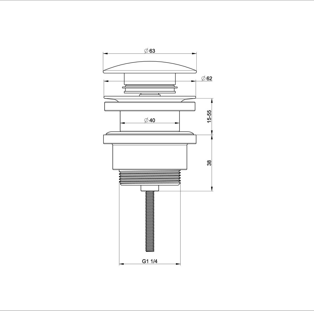 Приобрести донный клапан для раковины wonzon & woghand, брашированный никель (ww-88ss07-bn)