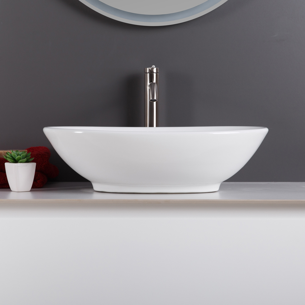 Приобрести belbagno накладная раковина 53х33 см, белая bb1147