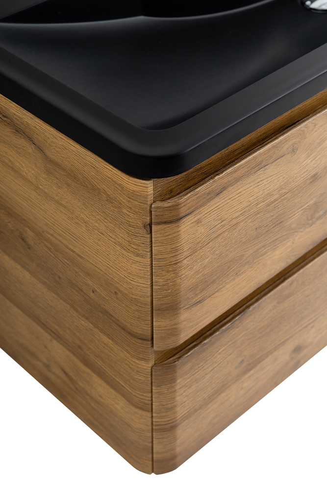 Приобрести belbagno тумба с раковиной albano 120 см, подвесная rovere rustico, чёрная раковина