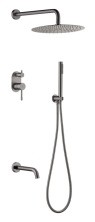Boheme Душевой комплект скрытого монтажа Uno. Gun Metall 464-2-GM