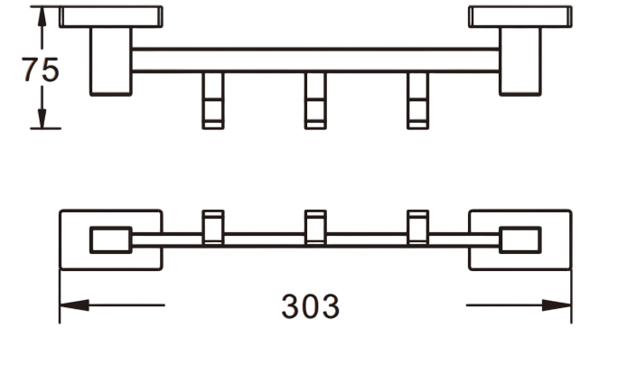 Приобрести крючок тройной vieir v5014g серый