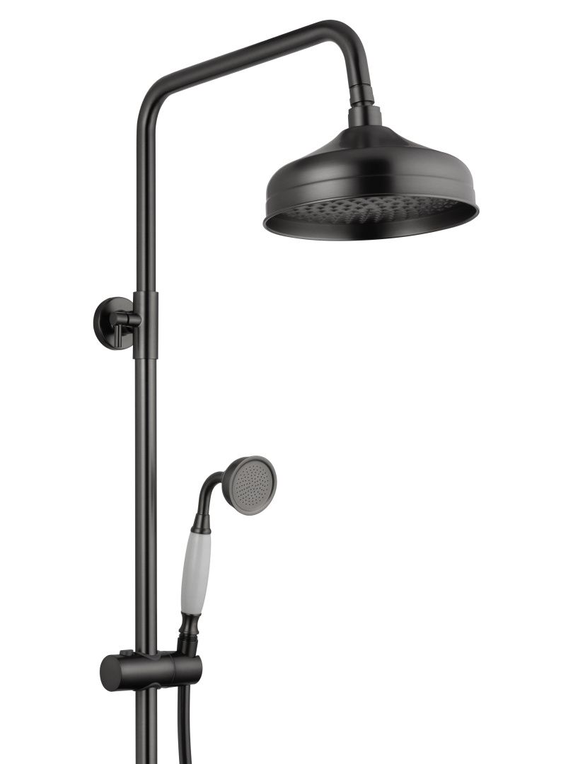 Приобрести душевая система с термостатом wonzon & woghand retro, темный графит (ww-b3041-bgg)
