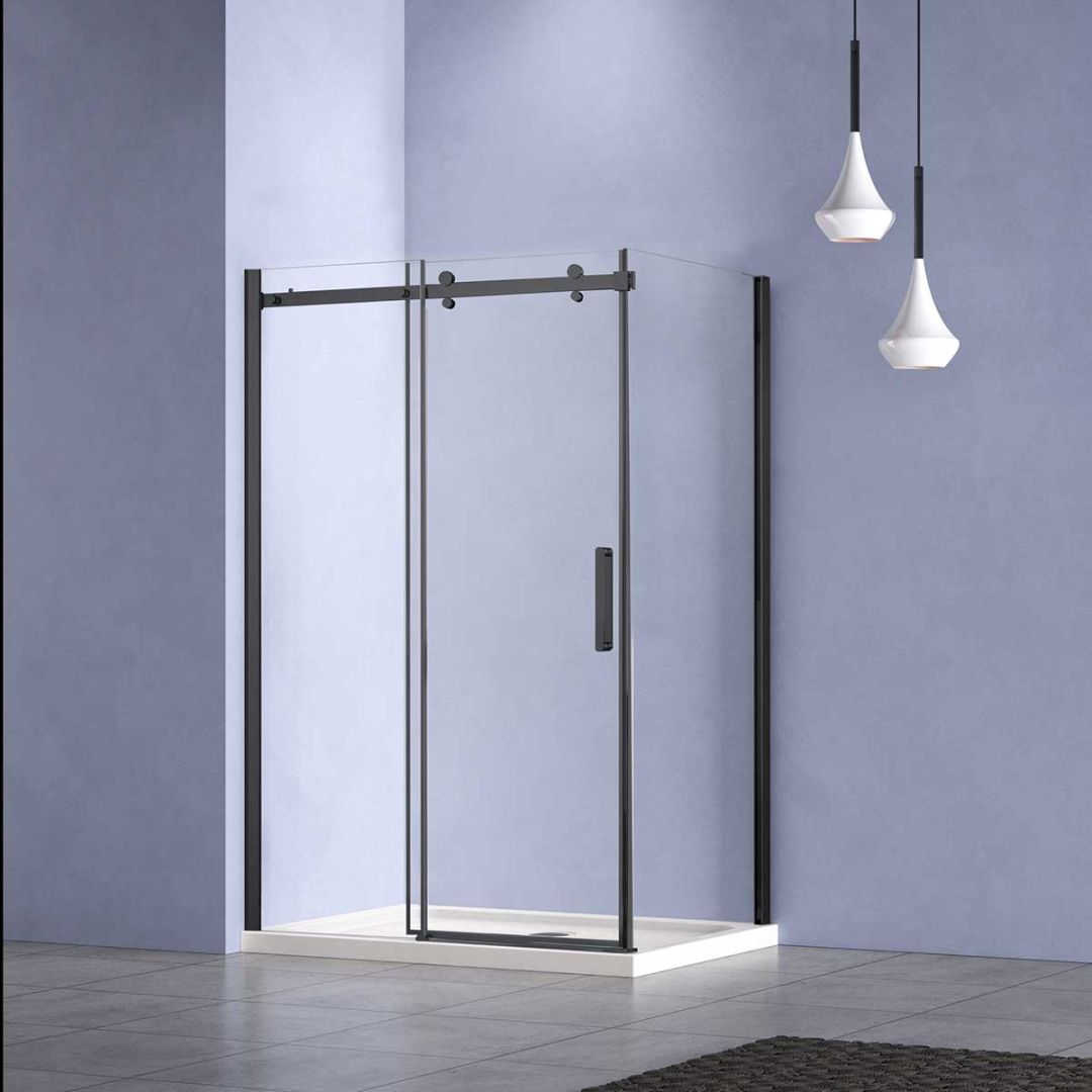 Приобрести vincea душевое ограждение como-n 130х100 см, прозрачное, черная vsr-4cn1013clb