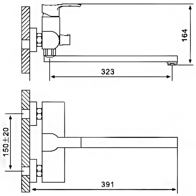 Приобрести gappo смеситель для ванны и душа g2207, хром 85246
