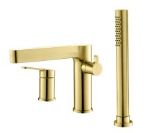 BelBagno Смеситель на борт ванны DELTA , брашированное золото DEL-BVD3-BORO