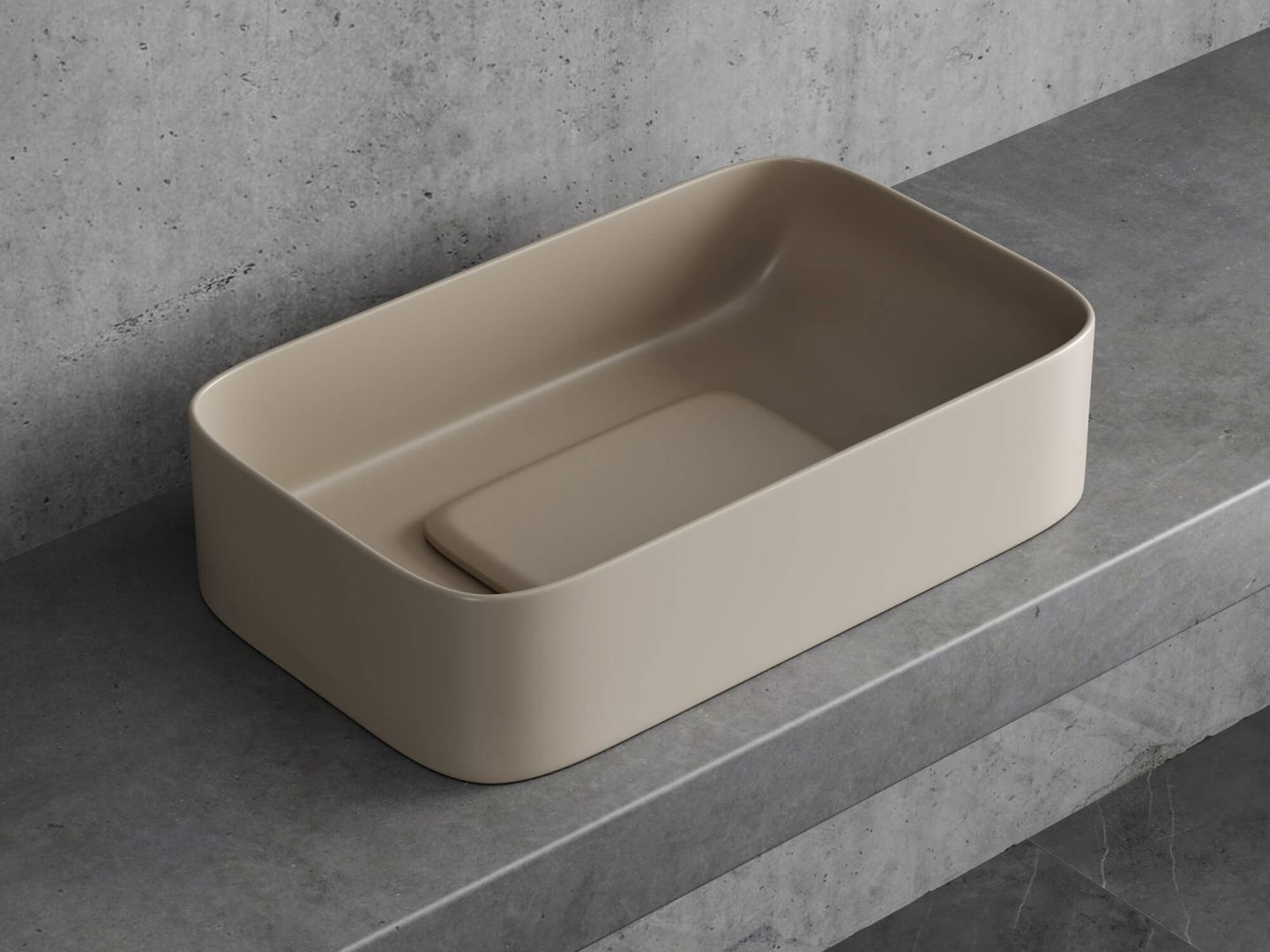 Приобрести hayzburg накладная раковина чаша 61х38 см, капучино матовая hb-0033-60mc