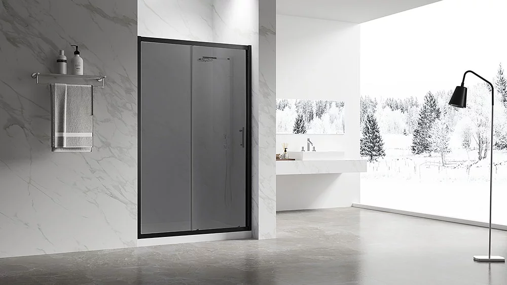 Приобрести veconi душевая дверь vianno 110х195 см, черный, стекло тонированное vn55bt-110-05-c8