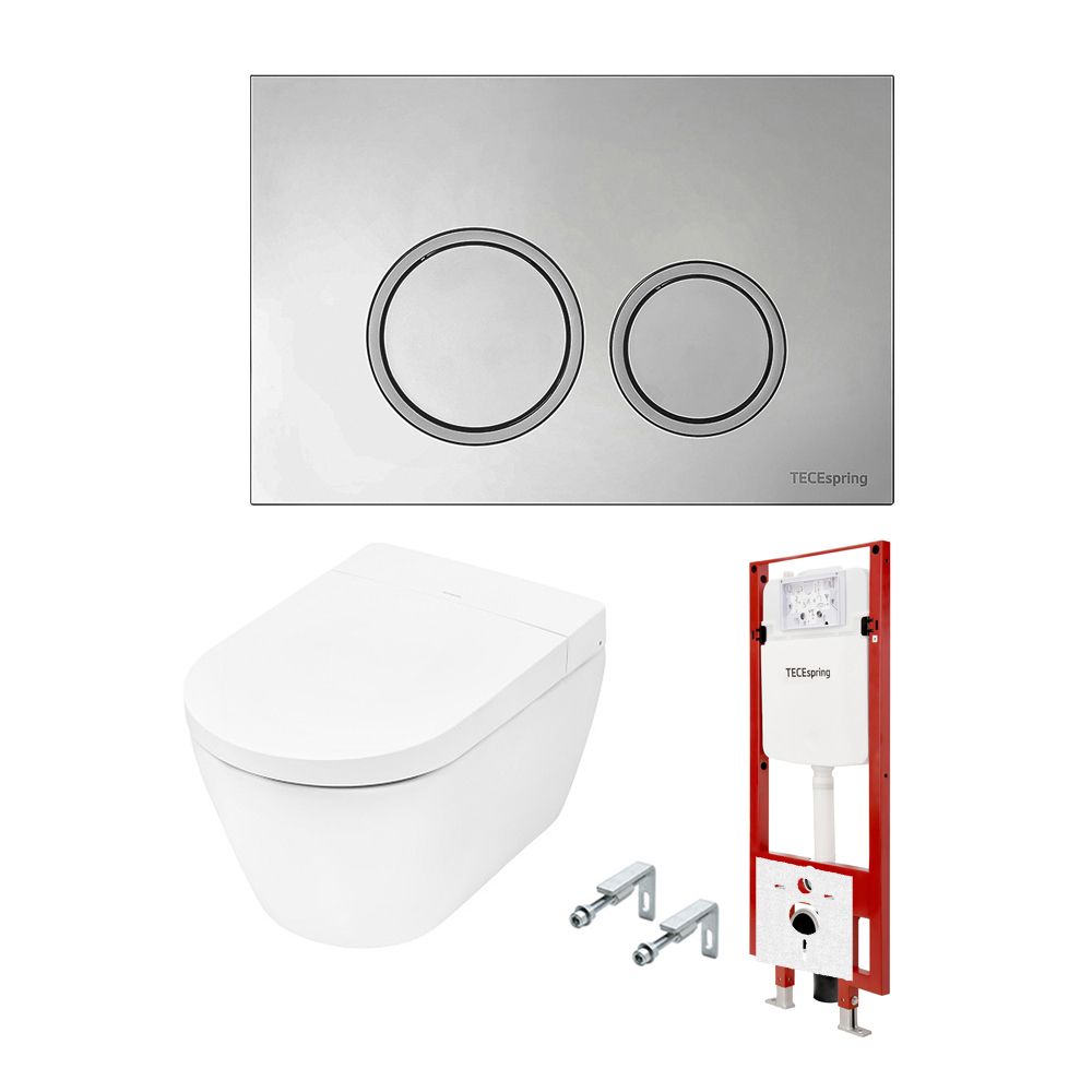 Приобрести tece инсталляция с подвесным унитазом биде 3в1 spring r, многофункциональный s955799