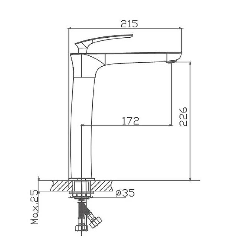 Приобрести haiba смеситель для раковины 283мм, высокий, хром hb-11616
