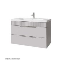 Caprigo Тумба с раковиной MONBAR-Smalty 90 см, серая, эмаль